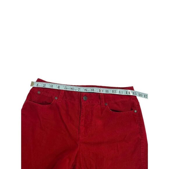 TALBOTS CURVY size 4 womens red corduroy bootcut jeans. - Picture 4 of 6